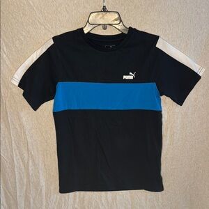 Boys Puma Black and Blue T-Shirt